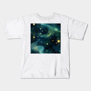 Van Gogh Starry Night Outer Space Pattern 20 Kids T-Shirt